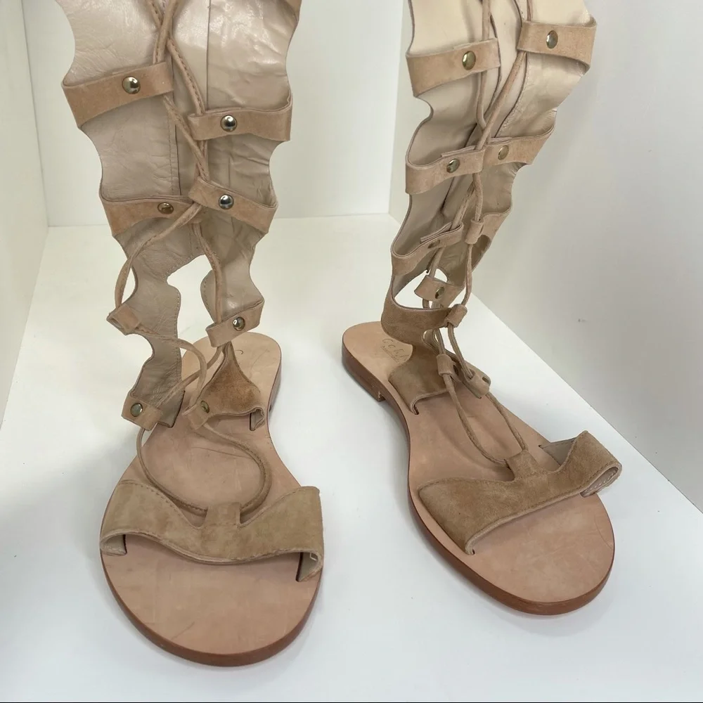 ❎SOLD Cornetti Gladiator Sandals Lace Up Leather Slides Italian Conca EU 37 - Picture 6 of 13